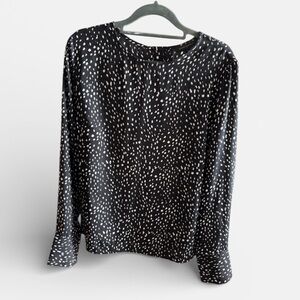 Banana Republic Black and White Patterned Blouse